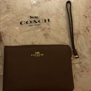NWT coach wristlets leather brown and black